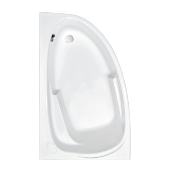 Ванна акриловая асимметричная 1530х1000х450мм Kaliope левая, в комплекте с каркасом, панелью, (Cersanit) Россия