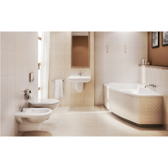 Ванна акриловая асимметричная 1530х1000х450мм Kaliope левая, в комплекте с каркасом, панелью, (Cersanit) Россия