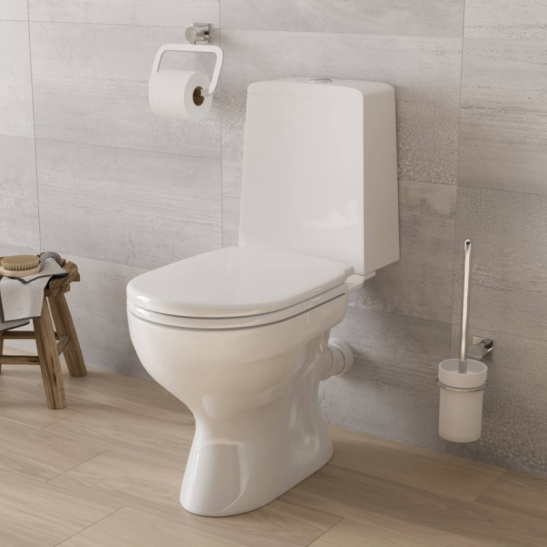 Унитаз-компакт GESSO W102 home de luxe, УТ-00006243, косой выпуск, однорежимная арматура, нижний  подвод, сиденье