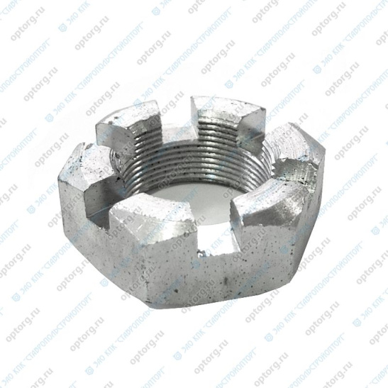 55111-2919032 ГАЙКА РЕАКТИВНОЙ ШТАНГИ Евро М33*1,5 КОРОНЧАТАЯ ПОД ШПЛИНТ (ООО "Кардо", г.Набережные Челны)