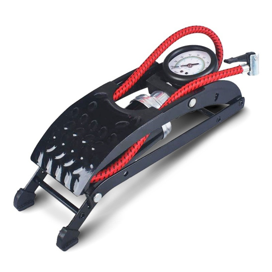 Насос шинный ножной металлический, усиленный, с манометром ("AVS") "FP03" (A07581S)