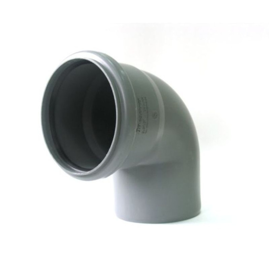 Отвод ПП для внутренней канализации D=75 мм, угол 87,5°, НПО Вр КС, с. Верхнерусское