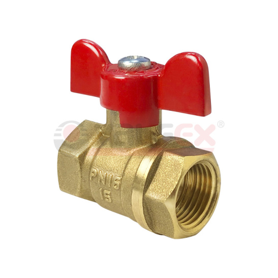 Кран шаровый Valfex 11Б27фт1М вода бабочка вн/вн Ду-15 Ру-16 