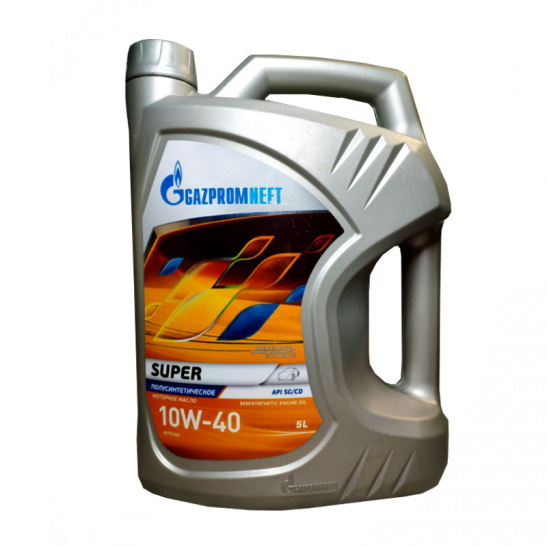 Масло моторное Gazpromneft Super SAE 15W40, 5 л, API SG/CD, минеральное
