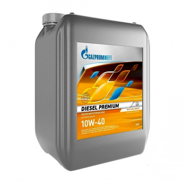 Масло моторное Gazpromneft Diesel Premium SAE 10W40, 20 л, API CI-4, полусинтетическое, (двиг. турбодизельный)