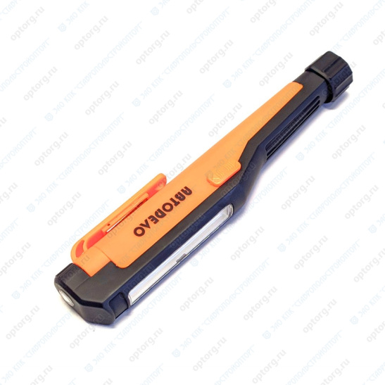 Фонарь ручной светодиодный с магнитом, 9SMD+1SMD, 150Lm, питание батарейки 3ААА ("AвтоDело") (44320)