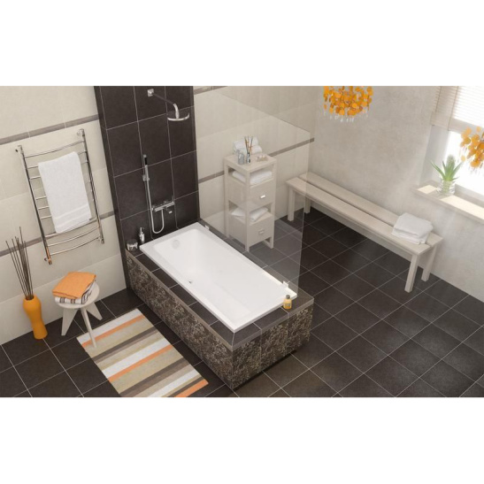 Ванна акриловая прямоугольная 1400х700х435мм Lorena, в комплекте с каркасом, панелью, (Cersanit) Россия