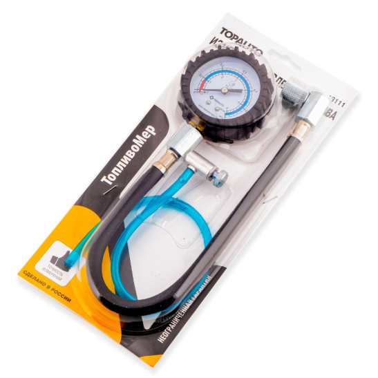 Измеритель давления топлива "Топливомер" (ВАЗ и др.) ("TOP AUTO" С.Петербург) манометр (13111)