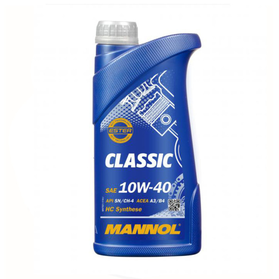 Масло моторное MANNOL Classic (А3/В4) SAE 10W40, 1 л, API SN/CH-4, полусинтетическое
