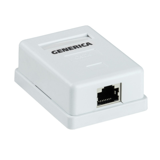 Розетка информационная настенная RJ45 кат. 5Е FTP 1 порт GENERICA 