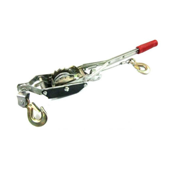 Лебедка ручная (0,75т./макс.1,5т., трос 2,0 м.) рычажная храповичная (71070)