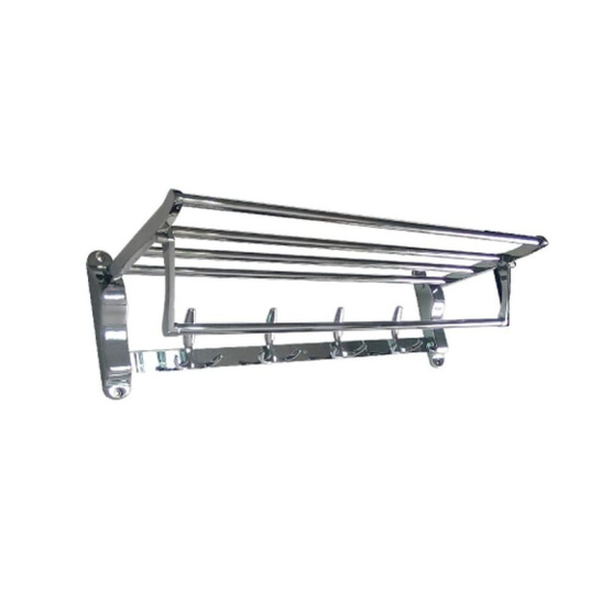 Полка для полотенца с опорой, хром, 77140, ТИТАН, Санакс