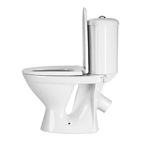 Унитаз-компакт Оскольская керамика Арго косой выпуск, однорежимная арматура, нижний  подвод, сиденье