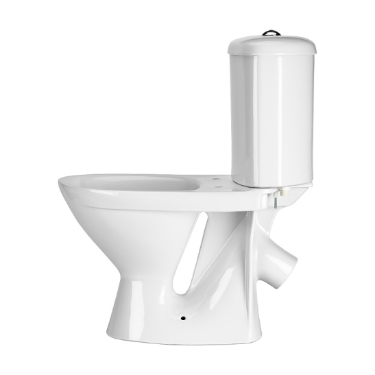 Унитаз-компакт Оскольская керамика Арго косой выпуск, однорежимная арматура, нижний  подвод, сиденье