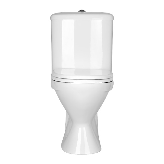 Унитаз-компакт Оскольская керамика Арго косой выпуск, однорежимная арматура, нижний  подвод, сиденье