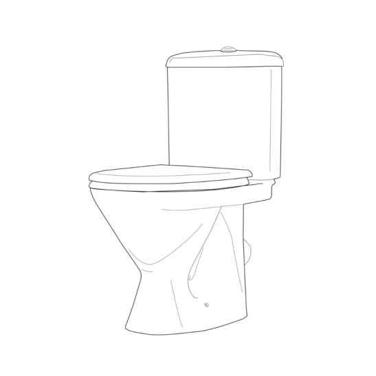 Унитаз-компакт Оскольская керамика Арго косой выпуск, однорежимная арматура, нижний  подвод, сиденье