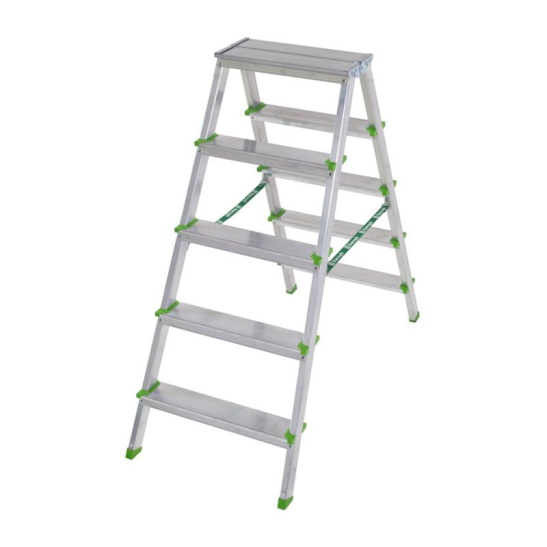 Стремянка двустороняя алюминиевая 5х5 САРАЙЛЫ-М, Россия ТУ 9693-002-51298946-2009