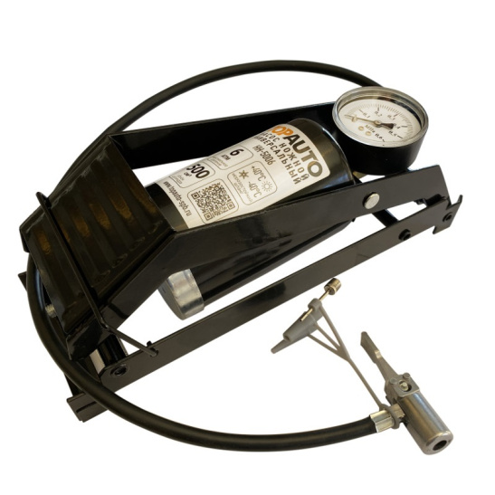 * Насос шинный ножной металлический, с манометром ("TOP AUTO" С.Петербург) "НН-5006"