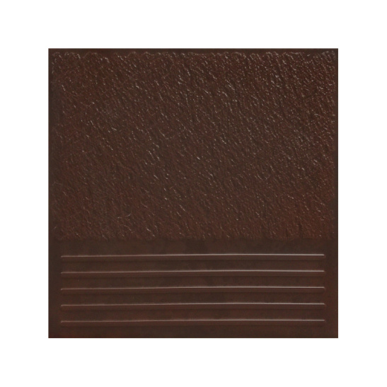 Клинкер ступень неглаз. структурная 298x298x7,0 мм"Каир" 4 коричневый сорт 1 BY100297103.011-2016 Керамин