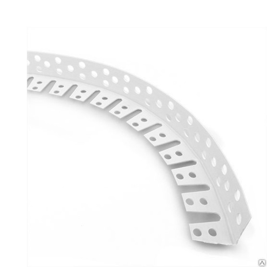 УГОЛОК ПВХ ПЕРФОРИРОВАННЫЙ АРОЧНЫЙ L=3 м г. Кострома 