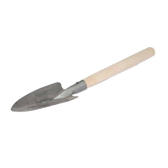 Совок посадочный оцинк. с черенком, ручка пластмассовая, большой