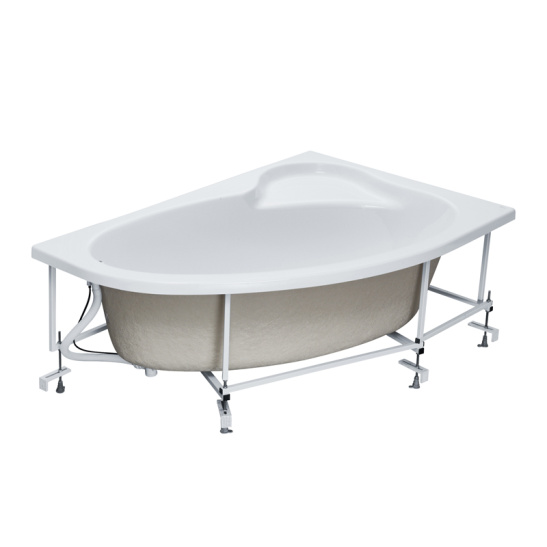 Ванна акриловая асимметричная 1700х110х470мм Эдера правая, на каркасе с экраном и сифоном (Santek) г. Чебоксары