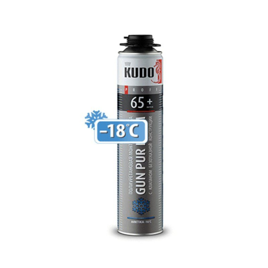 Пена монтажная профессиональная зимняя 65 л, 930 гр, Kudo "PROFF + ARKTIKA"