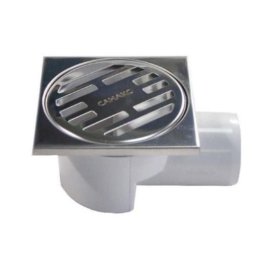 тр00013 ТРАП  пластиковый  100*100  крышка из нерж.стали  горизонтальный   (Китай)