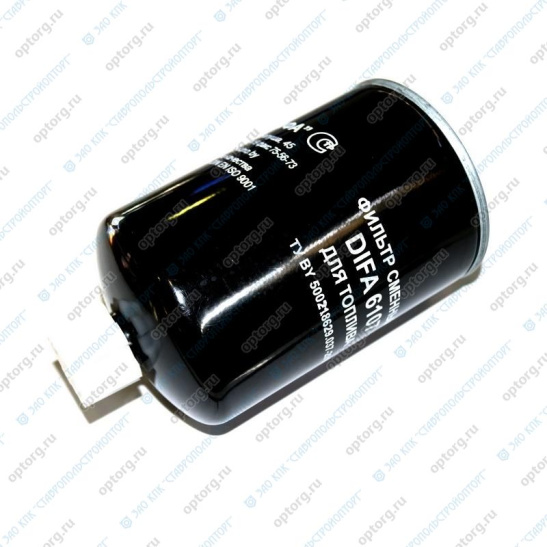 Фильтр грубой очистки топлива (DIFA 6107) ("ДИФА") сепаратор (дв. Cummins/Камминз) КАМАЗ-4308 (EQB 180-20), -4308 (EQB 210-20), -6520 (ISLe +350) (ан. FS1280, WK9165 )