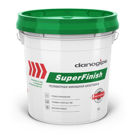 Шпатлевка полимерная "SuperFinish", 28 кг, 17 л, Danogips, Россия