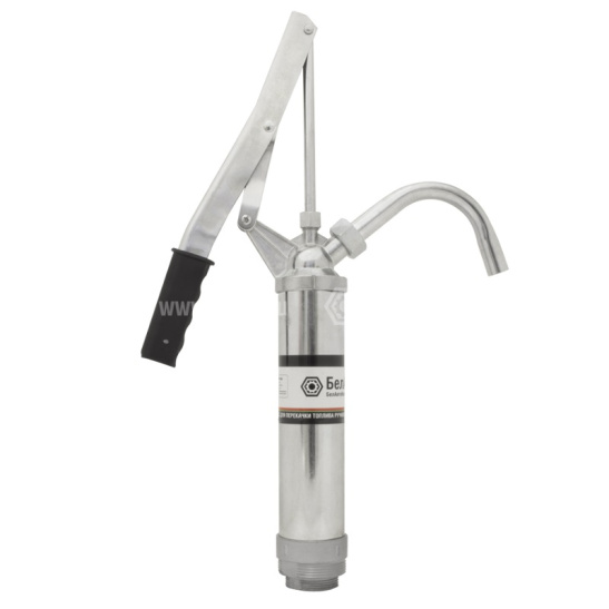Насос ручной бочковой  РЫЧАЖНЫЙ ("БелАвтоКомплект") для перекачки из бочки БЕНЗИНА, дизельного топлива, керосина, лёгкие масла, спирты, слабые растворители, кислоты (Пегас, БАК.00111)