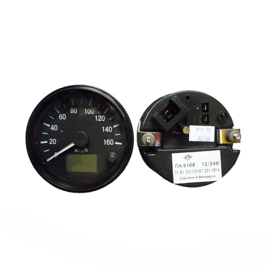 ПА8168 СПИДОМЕТР ЭЛЕКТРОННЫЙ КАМАЗ,МАЗ,ГАЗ,ЗИЛ,ПАЗ,УРАЛ 12/24 В. (CAN-шина, 100 мм.)