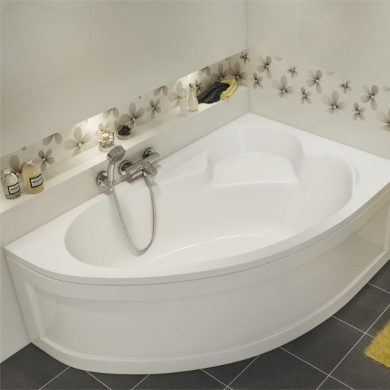 Ванна акриловая асимметричная 1700х1100х450мм Kaliope правая, в комплекте с каркасом, панелью, (Cersanit) Россия