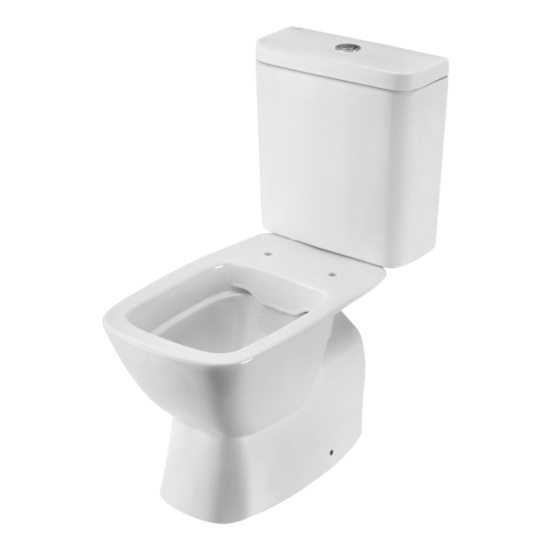 Унитаз-компакт Santek Нео Rimles SLIM (тонкое сиденье), 1WH302418, горизонтальный выпуск, двухрежимная арматура, нижний  подвод, сиденье с микролифтом