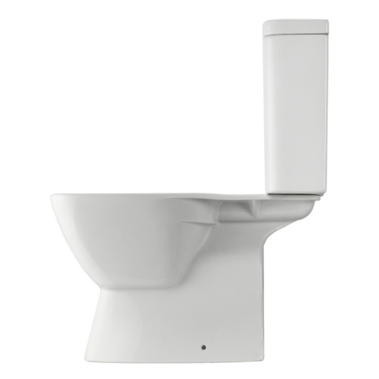 Унитаз-компакт Santek Нео Rimles SLIM (тонкое сиденье), 1WH302418, горизонтальный выпуск, двухрежимная арматура, нижний  подвод, сиденье с микролифтом