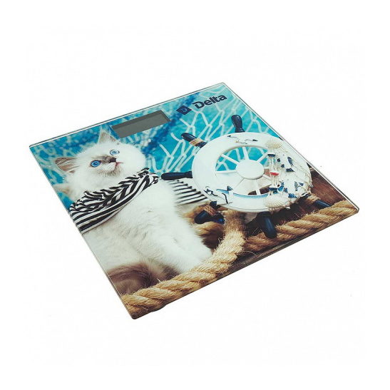 Весы  электронные напольные DELTA D-9301 "Кот моряк"