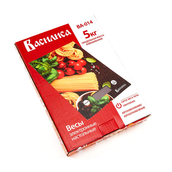 Весы электронные настольные  ВАСИЛИСА ВА-014 "Итальянская кухня" 5 кг