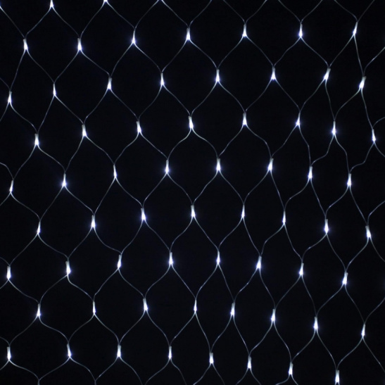 Гирлянда светодиодная "Сетка" 160 LED, 1,5*1,5 м, белый, с контроллером, IP20