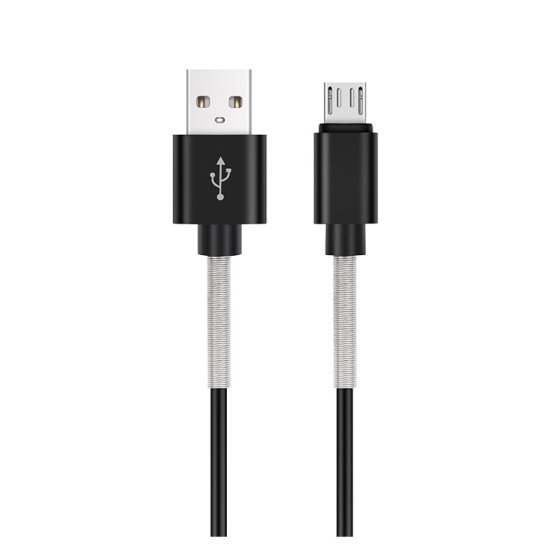 Кабель  USB 2.0 Type-A - micro USB : 1,0 м., усиленный ("AVS") ("MR-361S") для зарядки телефона/смартфона или обмена информации с цифровыми устройствами (A40281S)