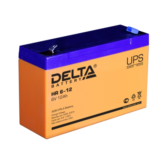 Аккумулятор Delta HR 6-12, 12 mAh, 6 В