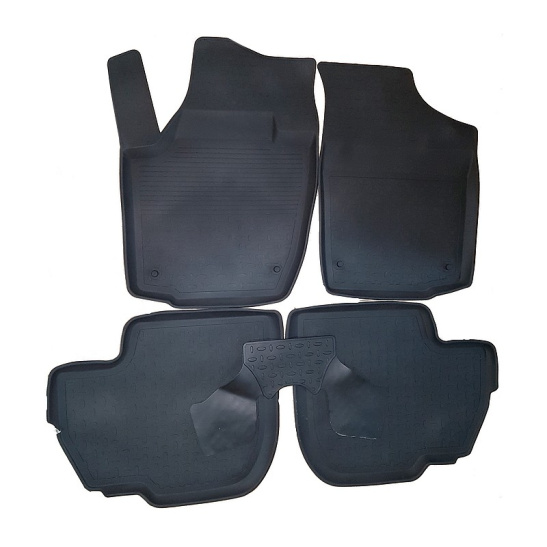 КОВРИКИ САЛОНА SKODA RAPID/рапид/2012-2020/, VW POLO VI/2020-/с выс. бор/резина/Seintex/85626/