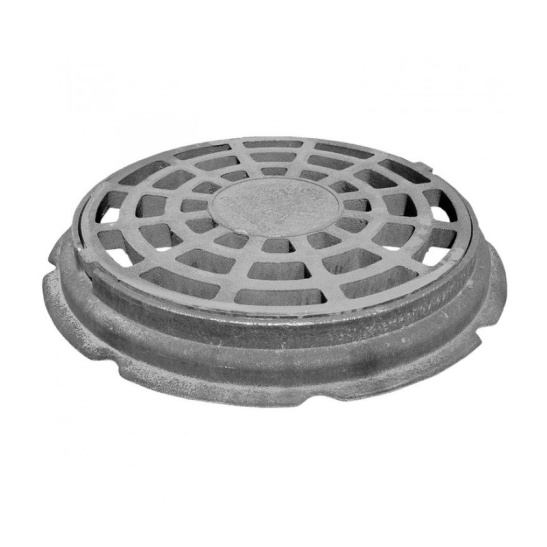 Дождеприемник ДК круглый (В125)-1-60 830x100 мм, тяжелый, 12,5 т, чугун