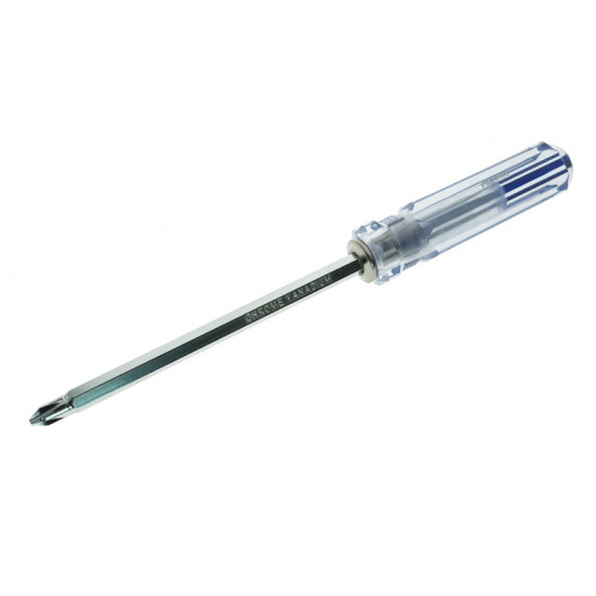 Отвертка перевертыш, 2 в 1, МАГНИТ. НАКОНЕЧ., прозрачная ручка 33-0-001