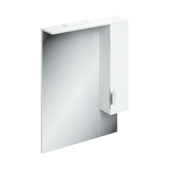 Зеркало "Антея 80", 1050x800x180 мм, белый, со шкафчиком