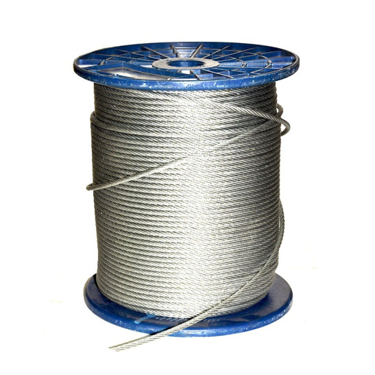 Трос для растяжки стальной цинк.  диам. 10мм   50м.