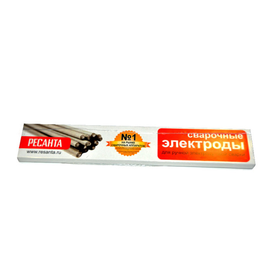 Электроды D=2,5 мм, МР-3, 1,0 кг, Э-46, Ресанта, Россия