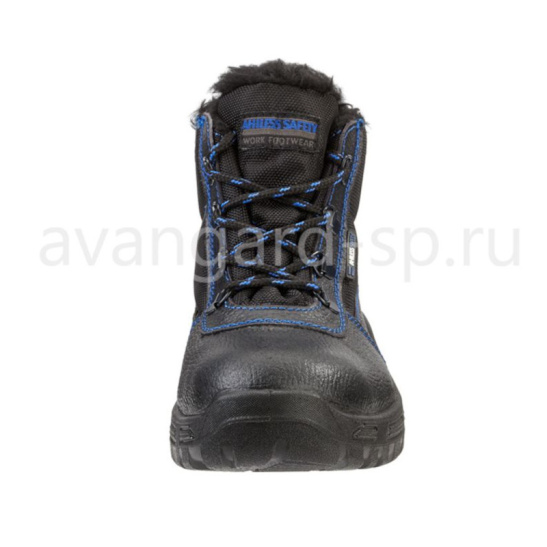 Ботинки мужские "Легион" иск.мех ПУ р.39 цв.черный/василек 071238