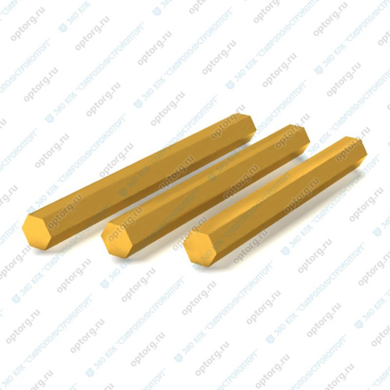 Шестигранник латунный 19 мм, ЛС59-1