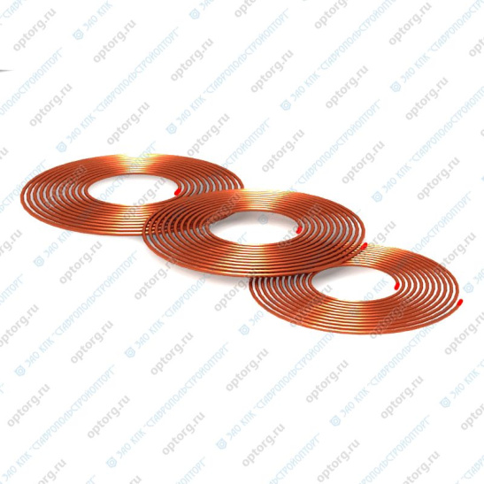 Труба медная 10,0x1,0 мм (бухта), М1-2М