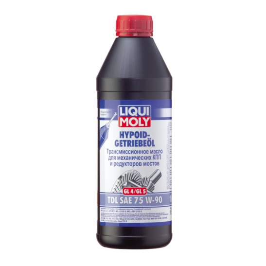 Масло трансмиссионное LIQUI MOLY Hypoid-Getriebeoil TDL (1407/3945) SAE 75W90, 1 л, GL-4/GL-5 (ТМ-4/5), полусинтетическое, для МКПП, мост